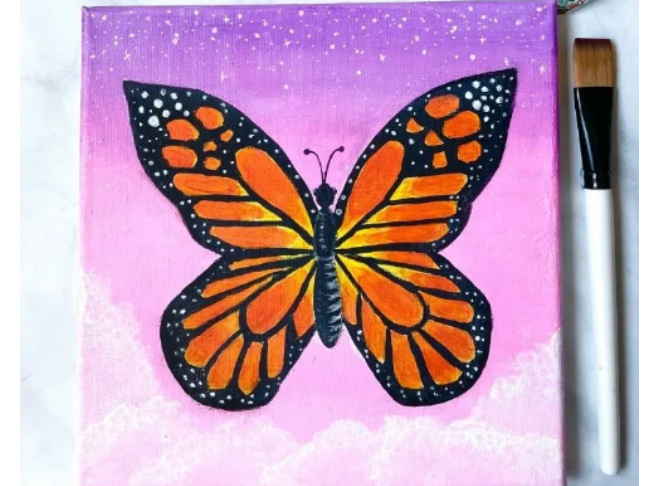 painting a butterfly