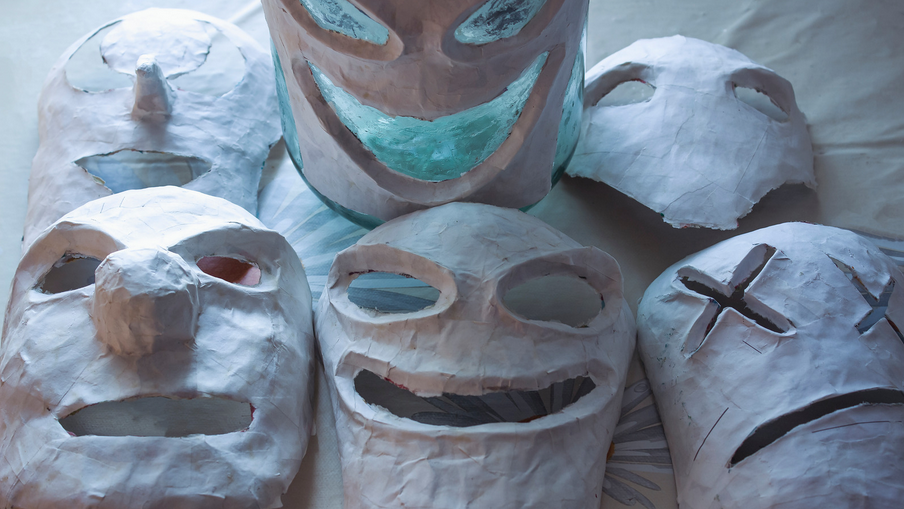 paper mache masks